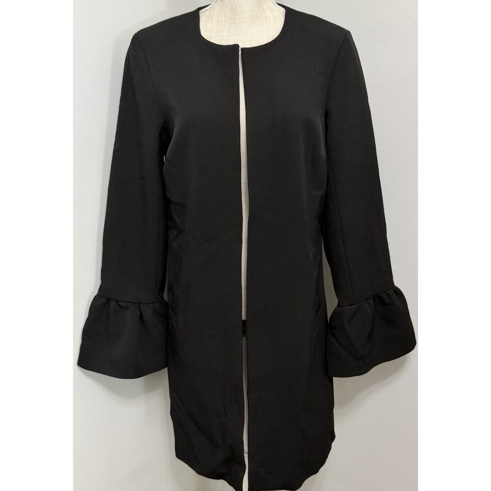 Long Tall Sally Black Bell Sleeve Long Formal Business Evening Jacket US 8 UK 12